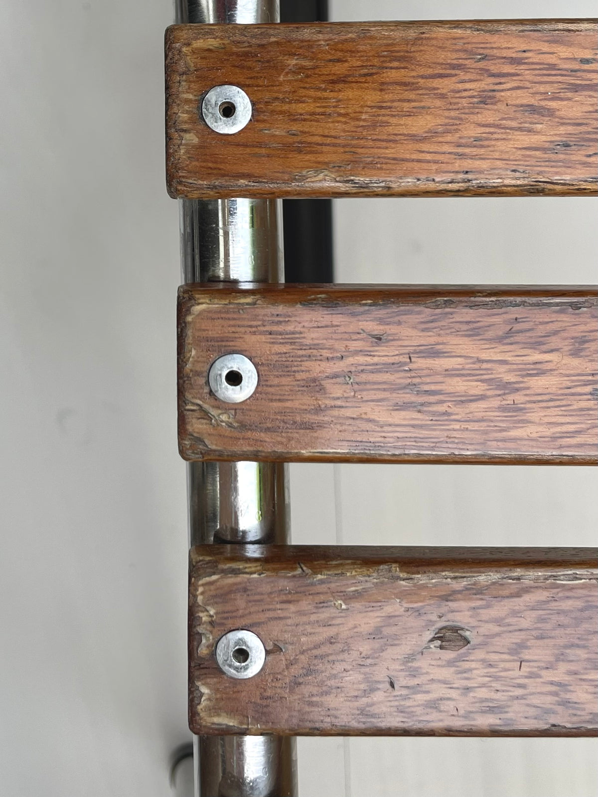 Franse bistrostoelen stapelbaar (set van 4) - chroom en hout