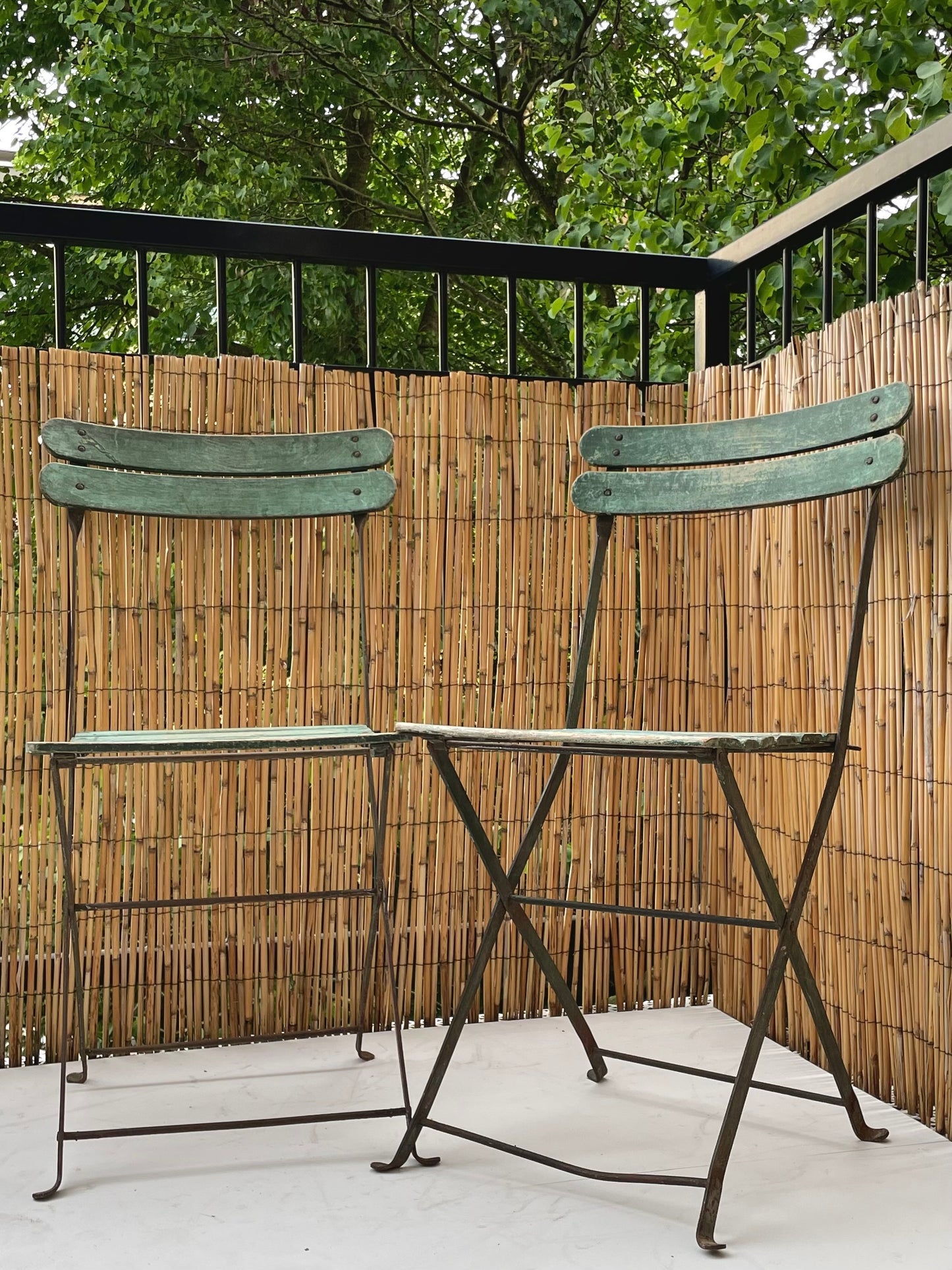 Franse bistrostoelen (set van 2) - groen